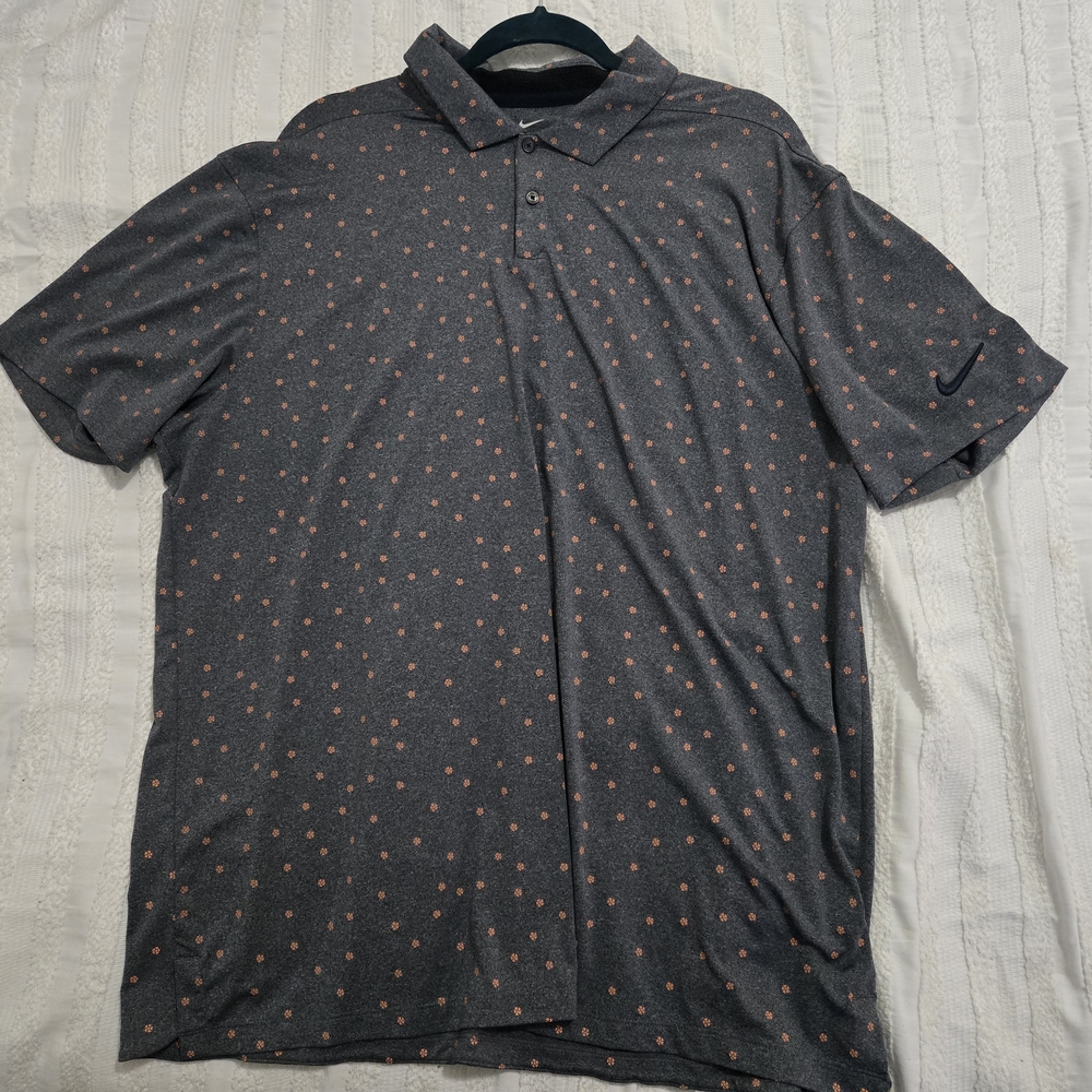 Nike Dri-Fit Floral Microprint Golf Polo - XL